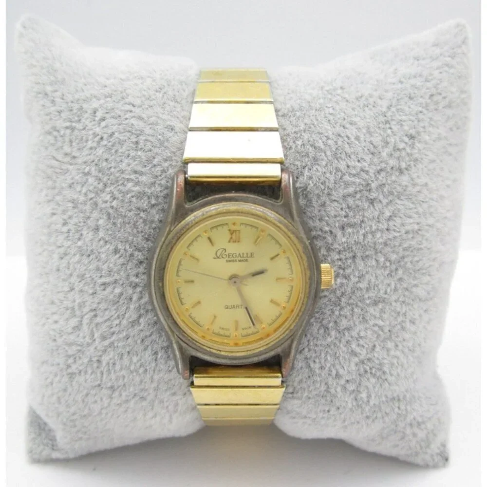 Vtg Women Regalle Swiss Quartz WR Analog‎ 24mm Round Watch (H781) 
